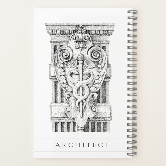 CADUCEUS 5.5x8.5 SpiralNotebook Notizblock (Rückseite)