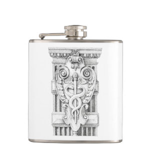 CADUCEUS 6oz Vinyl Wrapped Flask Flachmann