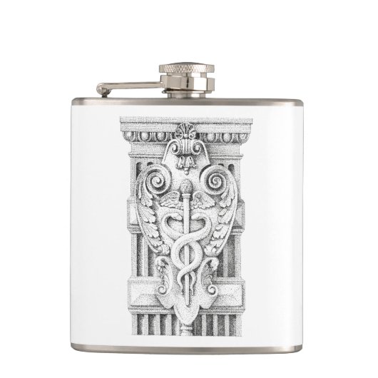 CADUCEUS 6oz Vinyl Wrapped Flask Flachmann (Vorderseite)