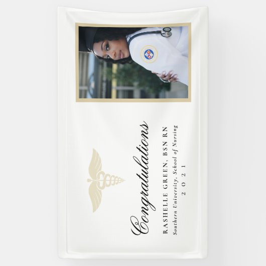 Caduceus Abschluss Banner (Vertikal)