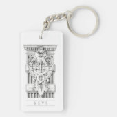 CADUCEUS Akryllischer Rectangle-Schlüsselanhänger Schlüsselanhänger (Rückseite)