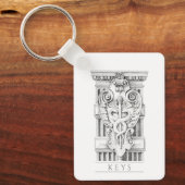 CADUCEUS Aluminium Rectangle Schlüsselanhänger (Vorderseite)