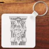 CADUCEUS Aluminium Square Schlüsselanhänger (Rückseite)