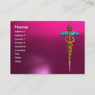 CADUCEUS AMETHYST lila, lebhaftes Goldrosa, Fuchsi Visitenkarte