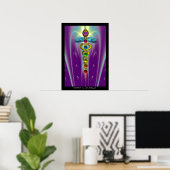 CADUCEUS AND 7 CHAKRAS, Yoga Alternative Medicine Poster (Heimbüro)