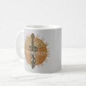 Caduceus Apotheker Kaffeetasse (Vorderseite Links)