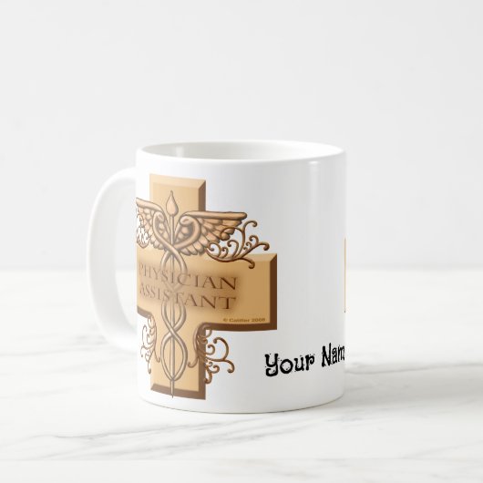 Caduceus Arzt Kaffeetasse (Vorderseite Links)