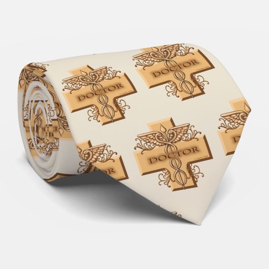 Caduceus Arzt Krawatte (Gerollt)