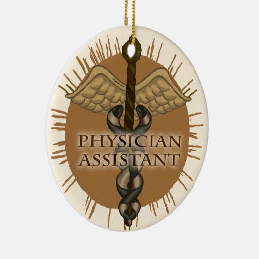 Caduceus Ärzteassistent Keramikornament (Rechts)