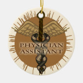 Caduceus Ärzteassistent Keramikornament (Vorne)
