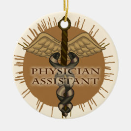 Caduceus Ärzteassistent Keramikornament