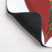 Caduceus auf einem Herzen Mousepad (Ecke)
