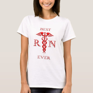 Caduceus Best je registrierte Krankenschwester Red T-Shirt