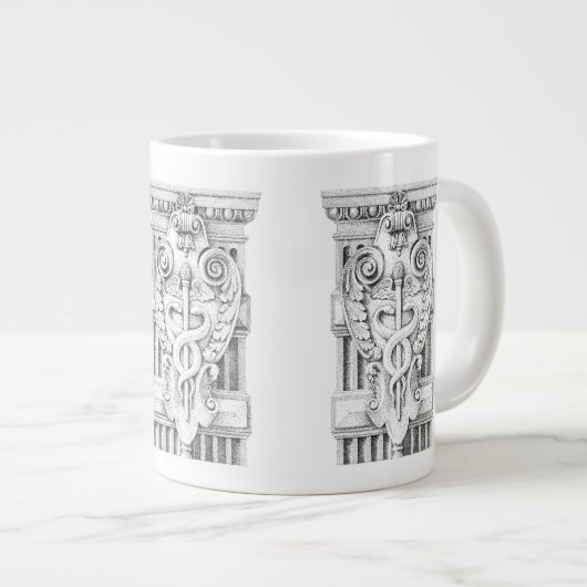 CADUCEUS Big White Tasse (Vorderseite Rechts)