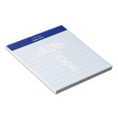 Caduceus & Blue Header Lined Notizblock (angewinkelt)