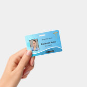 Caduceus Blue Medical Heartbeat Foto ID Ausweis (Handheld)