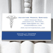 Caduceus Business Card, blau Visitenkarte