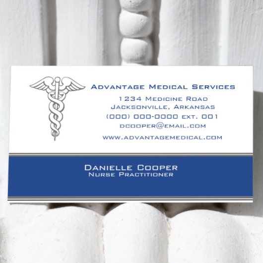 Caduceus Business Card, blau Visitenkarte