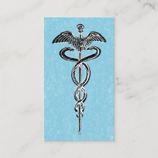Caduceus Business Cards - Nurse Blue Medical Visitenkarte (Vorderseite)