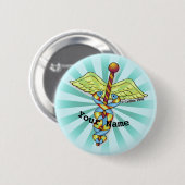 Caduceus Button (Vorne & Hinten)