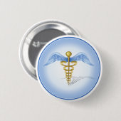 Caduceus Button (Vorne & Hinten)