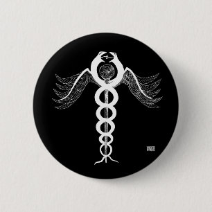 Caduceus Button