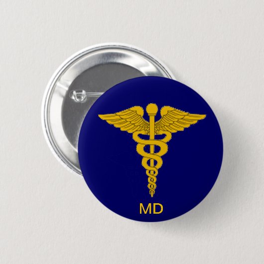 Caduceus Button (Vorne & Hinten)