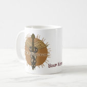 Caduceus Chiropraktiker Kaffeetasse (Vorderseite Links)