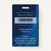 Caduceus Chrome Dark Holographic Medical Foto ID Ausweis (Rückseite)