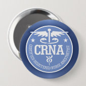 Caduceus CRNA Geschenkideen Button (Vorne & Hinten)