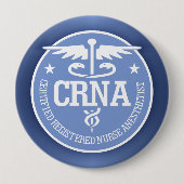 Caduceus CRNA Geschenkideen Button (Vorderseite)