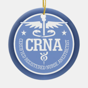 Caduceus CRNA Geschenkideen Keramik Ornament