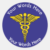 Caduceus Custom Aufkleber (Vorderseite)