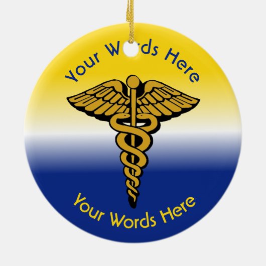 Caduceus Custom Christmas Ornament (Hinten)