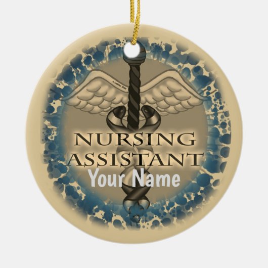 Caduceus Custom Nursing Assistant Ornament (Vorne)