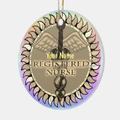 Caduceus Custom Registered Nurse Ornament (Links)