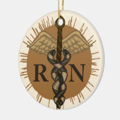 Caduceus custom RN nurse Ornament (Links)