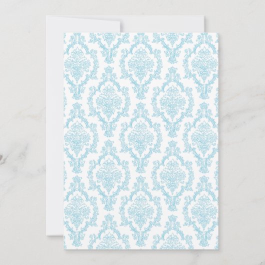 Caduceus Damask blue Nursing School Abschluss RN Einladung (Rückseite)