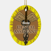 Caduceus Dental Assistant Keramik Ornament (Rechts)