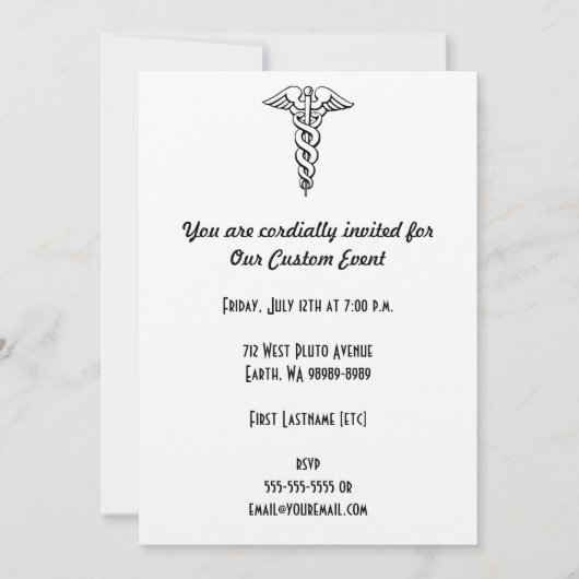 Caduceus Einladung (Vorderseite)