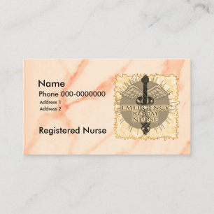 Caduceus ER Nurse Business Card Visitenkarte