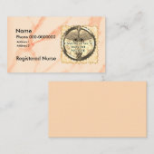 Caduceus ER Nurse Business Card Visitenkarte (Vorne/Hinten)