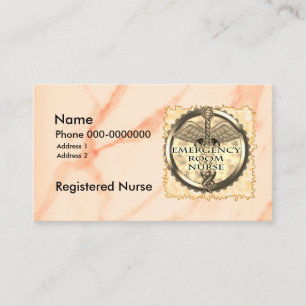 Caduceus ER Nurse Business Card Visitenkarte