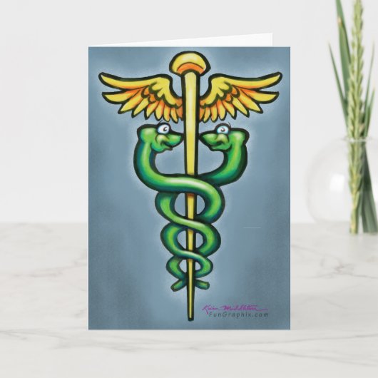 Caduceus Faltkarte Karte (Vorderseite)