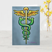 Caduceus Faltkarte Karte (Gelbe Blume)