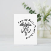 CADUCEUS FNP FAMILY NURSE PRACTITIONER POSTKARTE (Stehend Vorderseite)