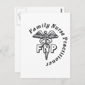 CADUCEUS FNP FAMILY NURSE PRACTITIONER POSTKARTE (Vorne/Hinten)