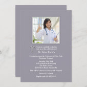 Caduceus-Foto-Abschluss-Einladung Einladung (Vorne/Hinten)