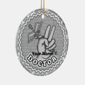 Caduceus Friedensarzt Keramik Ornament (Rechts)