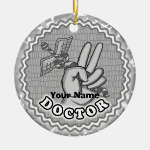 Caduceus Friedensarzt Keramik Ornament